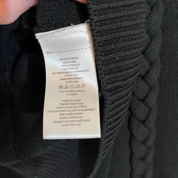 Joie Sweater - Women’s Medium Black - Knit Crewneck Long Sleeved - Picture 9 of 12